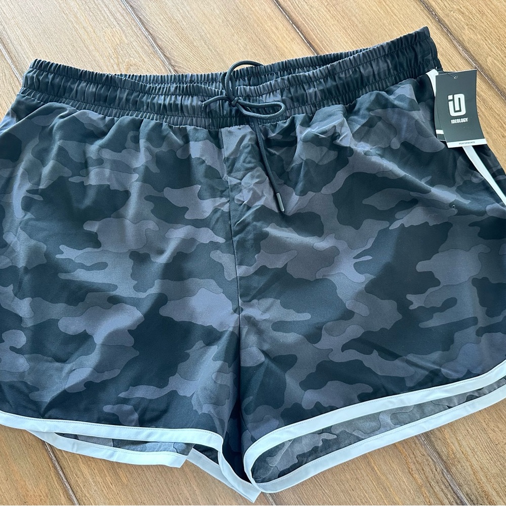 Ideology Black and Gray Camouflage Shorts
